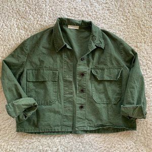 Olive Lightweight Cotton Khaki Green Jacket
